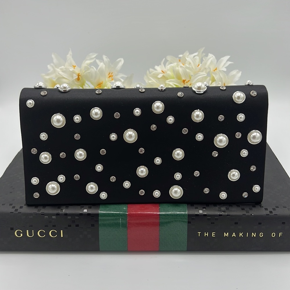 Studded Satin Clutch